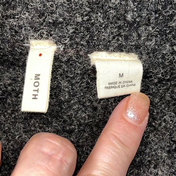 Moth Charcoal Crew Neck Sweater - Picture 5 of 6